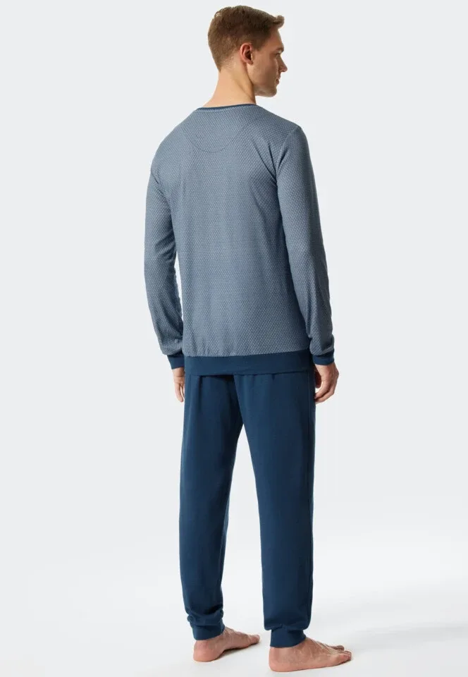 Schiesser – Fine Interlock  – Pyjama – 176686 – Blue.