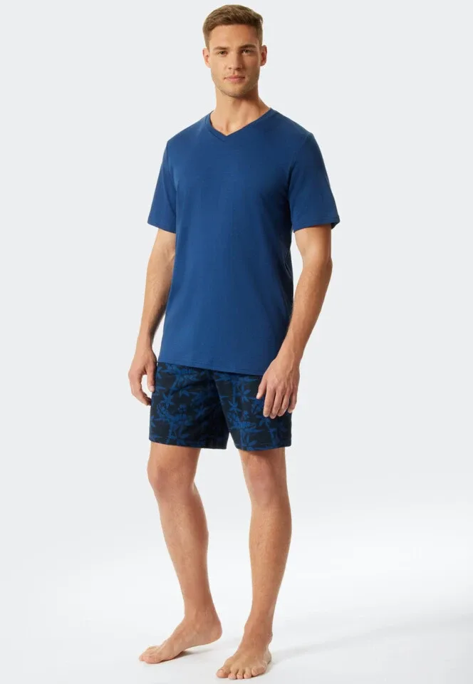 Schiesser – Fine Interlock  – Pyjama – 176690 – Blue