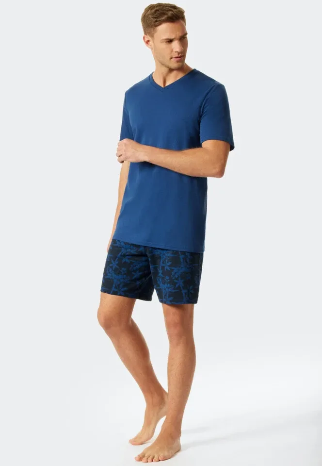Schiesser – Fine Interlock  – Pyjama – 176690 – Blue
