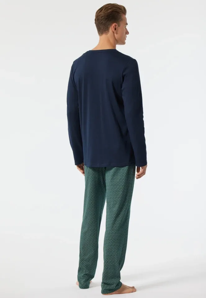 Schiesser – Fine Interlock - Pyjama – 178110 – Dark Blue