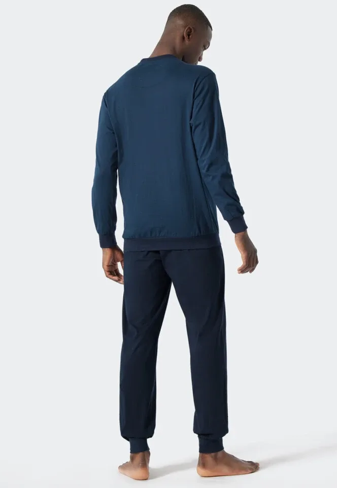 Schiesser – Essentials Nightwear – Pyjama – 178094 - Royal Blue