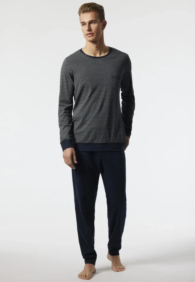 Schiesser – Fine Interlock– Pyjama – 178108 - Dark Blue