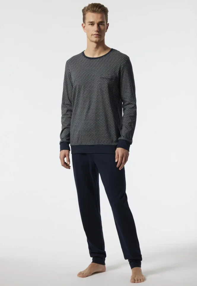 Schiesser – Fine Interlock– Pyjama – 178108 - Dark Blue