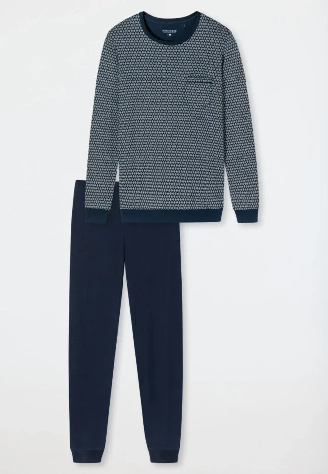 Schiesser – Fine Interlock– Pyjama – 178108 - Dark Blue