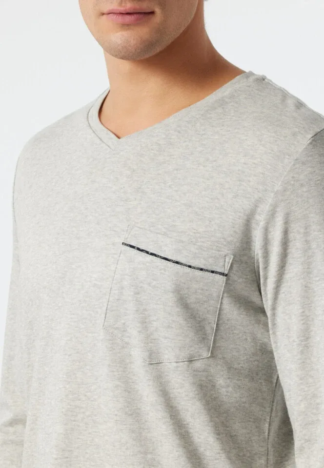 Schiesser – Fine Interlock - Pyjama – 178110 – Grey Melange