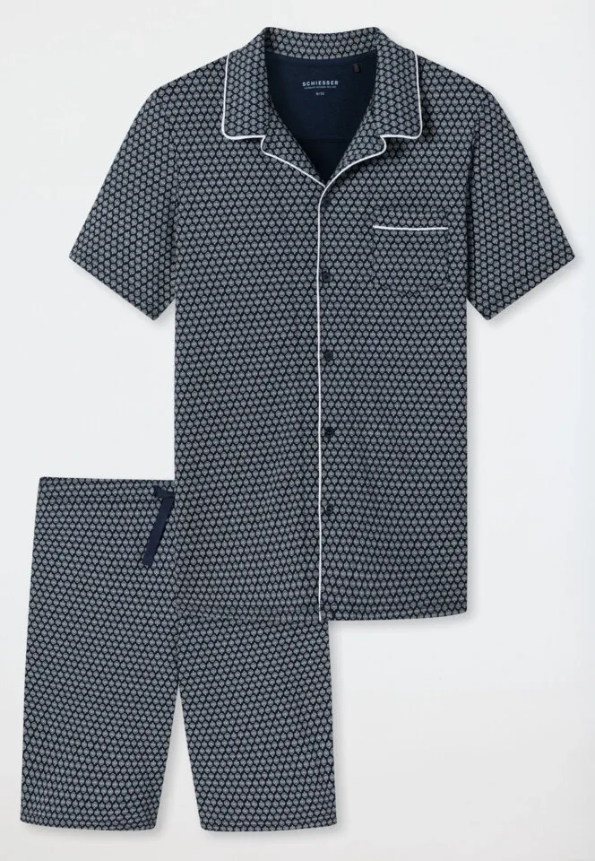 Schiesser – Fine Interlock - Pyjama – 178113 – Dark Blue
