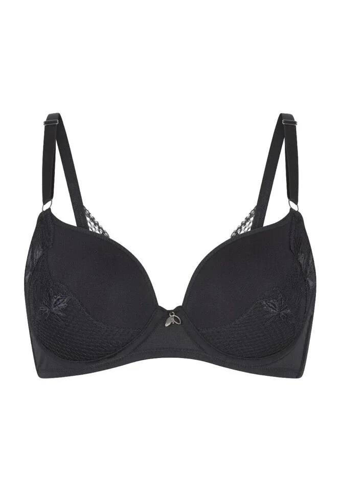 Lingadore – Black Flower – BH Voorgevormd – 6614-1 – Black