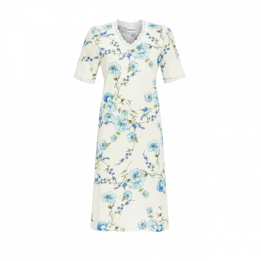 Ringella – Blue Flower – Nachtkleed – 3261054 - Champagne