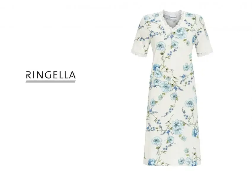 Ringella – Blue Flower – Nachtkleed – 3261054 - Champagne