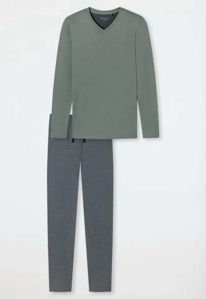 Schiesser – Fine Interlock - Pyjama – 179121 – Jade Green