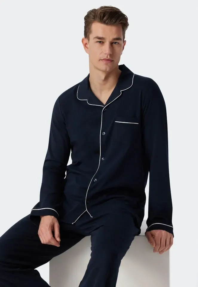 Schiesser – Fine Interlock - Pyjama – 179296 – Dark Blue