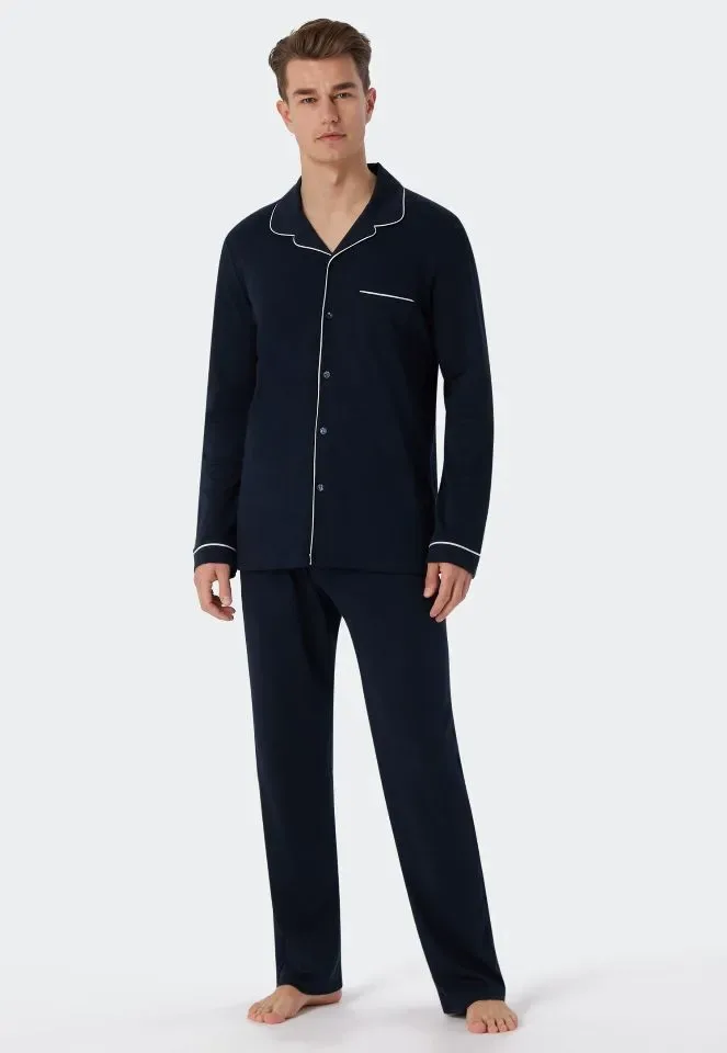 Schiesser – Fine Interlock - Pyjama – 179296 – Dark Blue