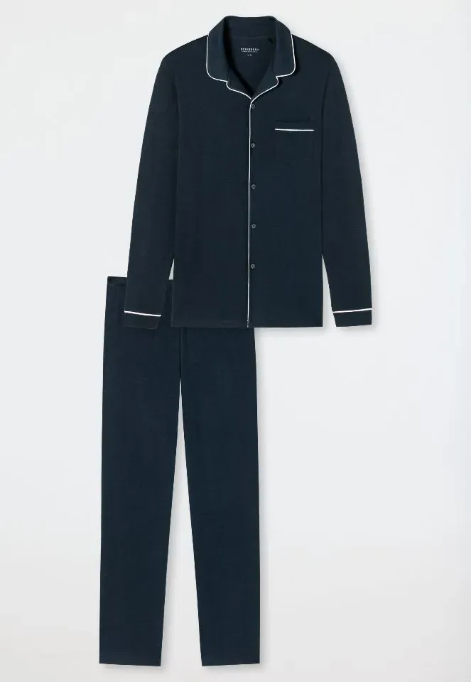Schiesser – Fine Interlock - Pyjama – 179296 – Dark Blue