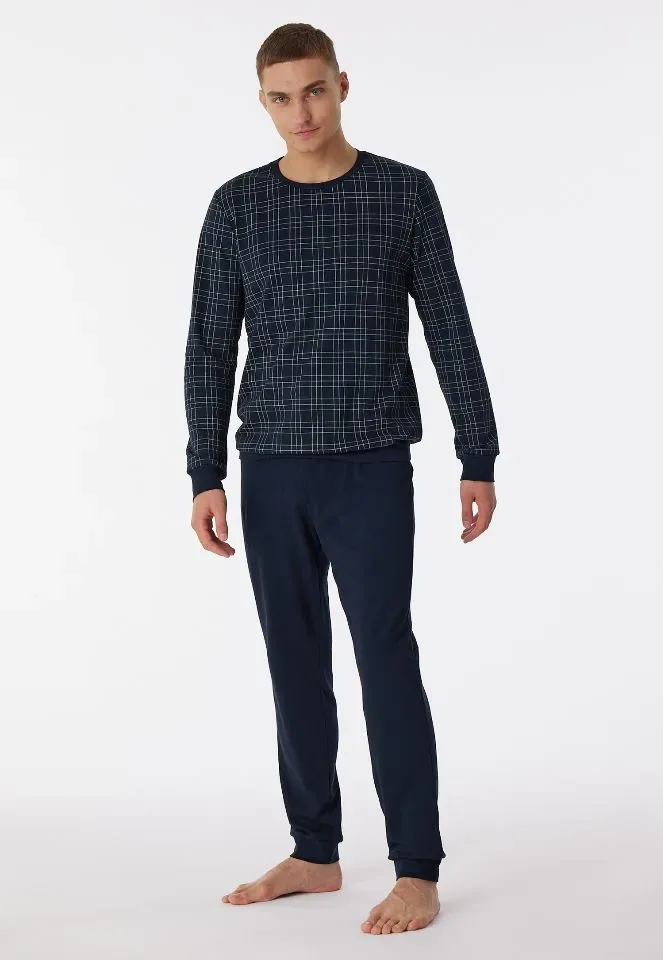 Schiesser – Fine Interlock - Pyjama – 180270 – Night Blue