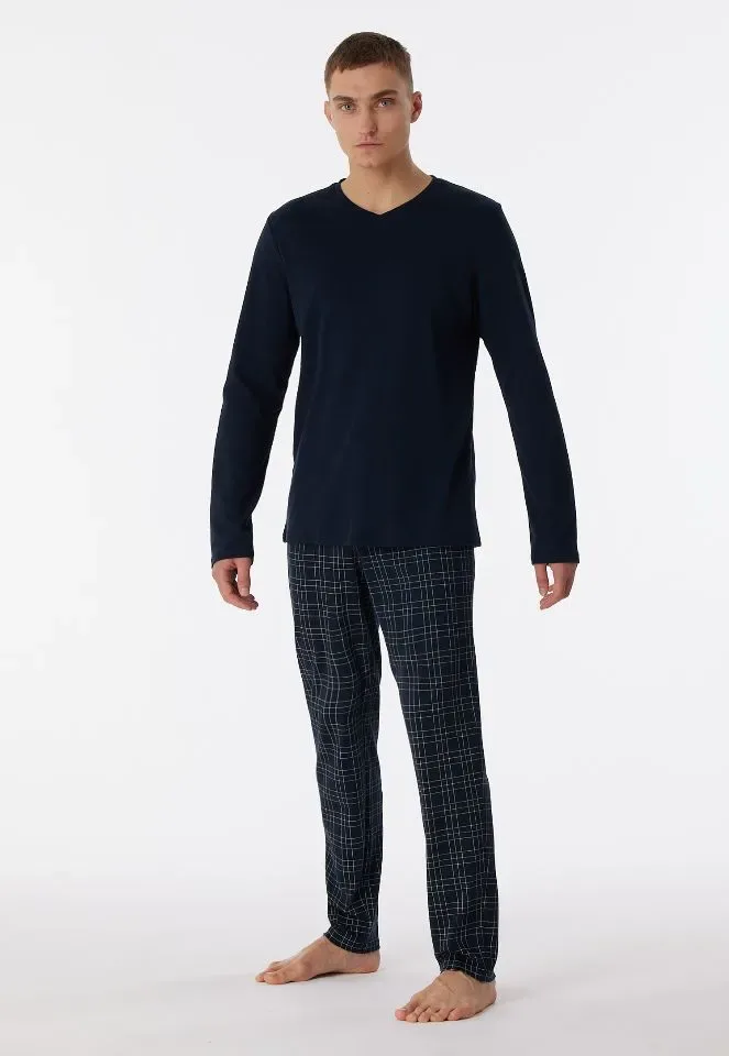 Schiesser – Fine Interlock - Pyjama – 180271 – Night Blue