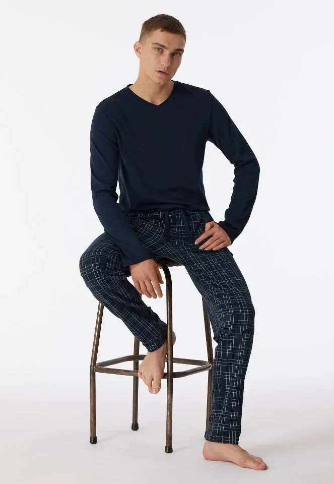 Schiesser – Fine Interlock - Pyjama – 180271 – Night Blue
