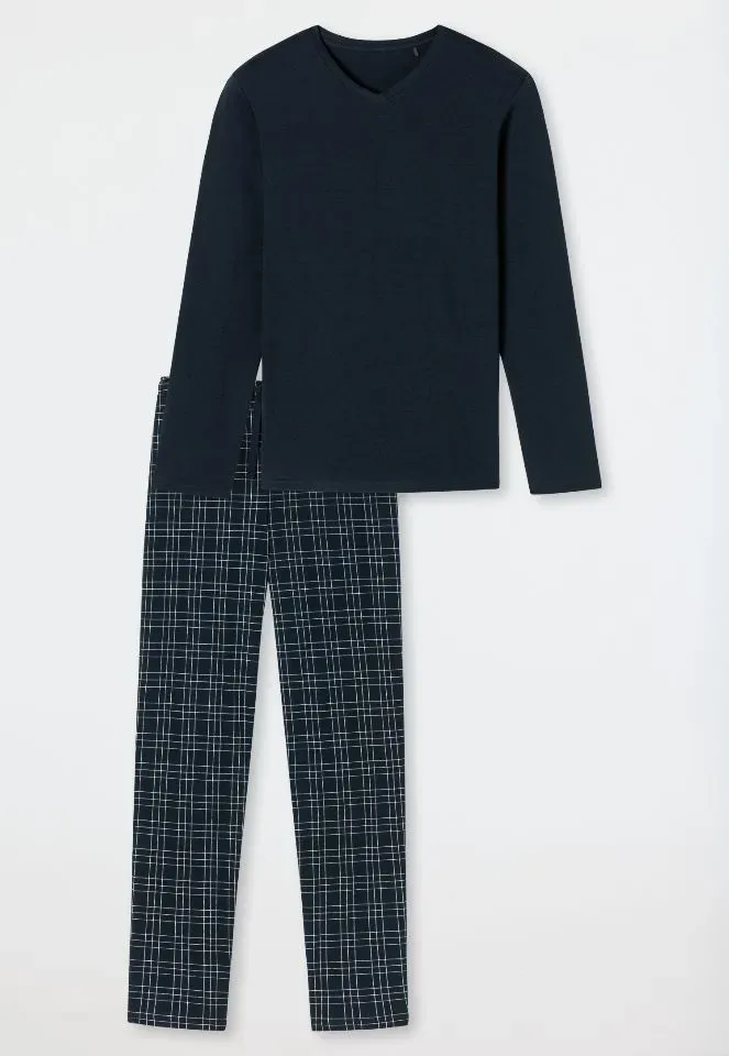 Schiesser – Fine Interlock - Pyjama – 180271 – Night Blue