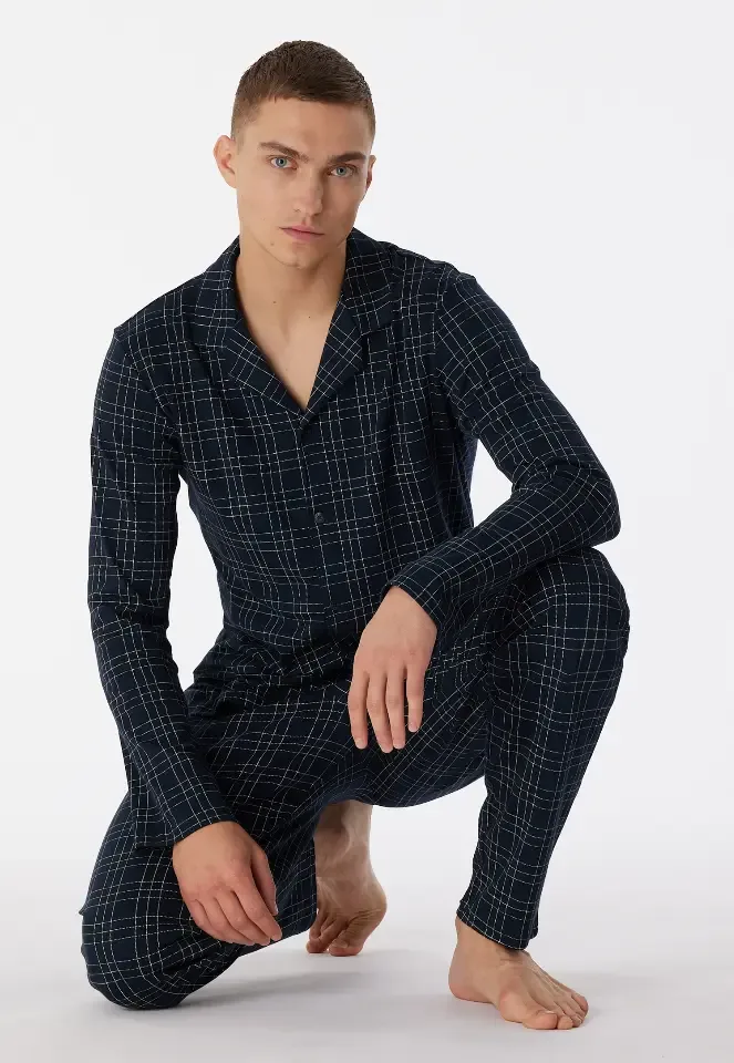 Schiesser – Fine Interlock - Pyjama – 180272 – Night Blue