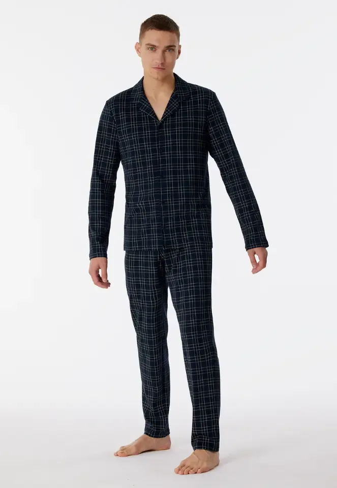Schiesser – Fine Interlock - Pyjama – 180272 – Night Blue