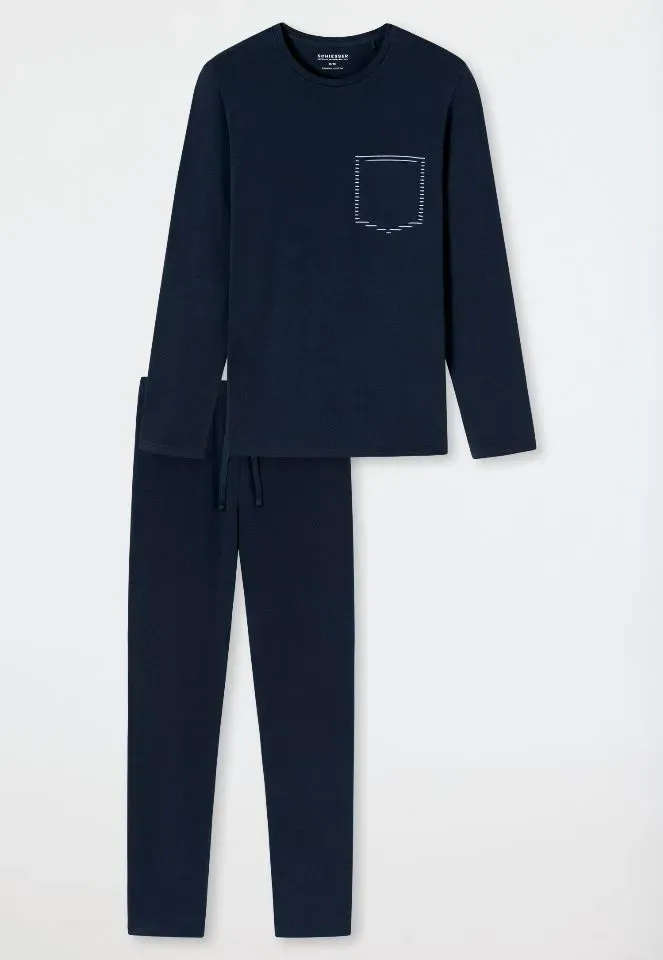 Schiesser – 95/5 Nightwear - Pyjama – 180259 – Night Blue