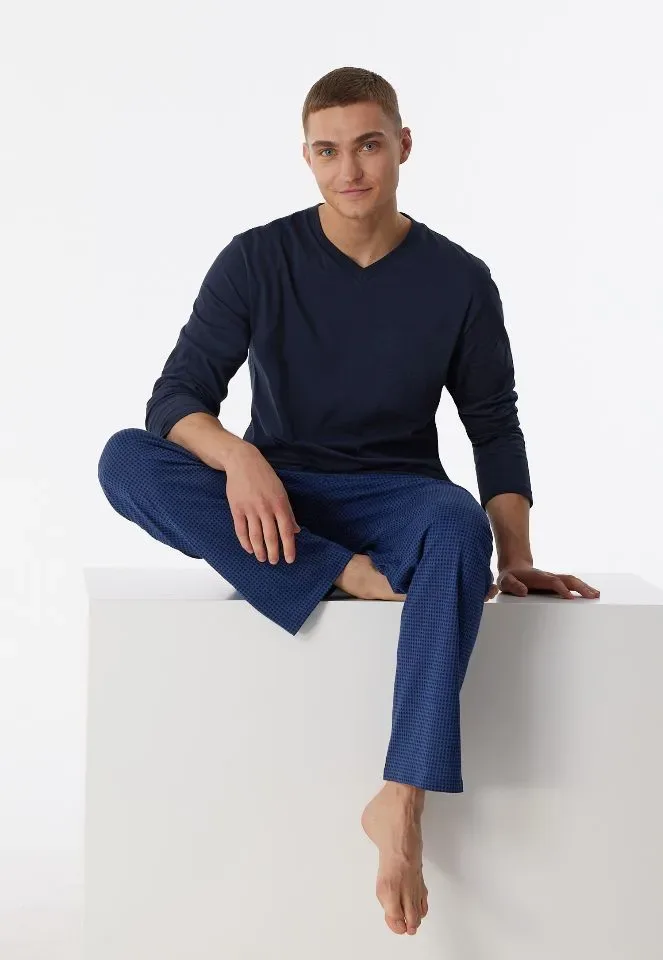 Schiesser – Comfort Essentials  - Pyjama – 180251 – Night Blue