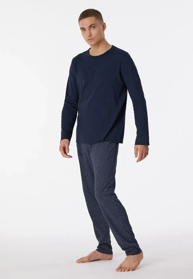 Schiesser – Casual Essentials - Pyjama – 180249 – Night Blue