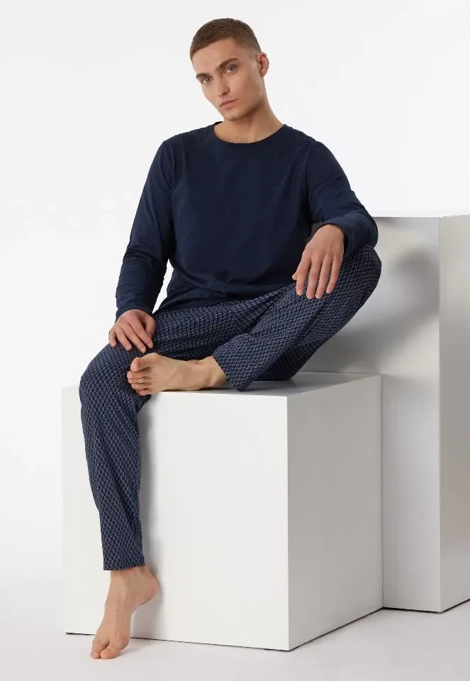 Schiesser – Casual Essentials - Pyjama – 180249 – Night Blue