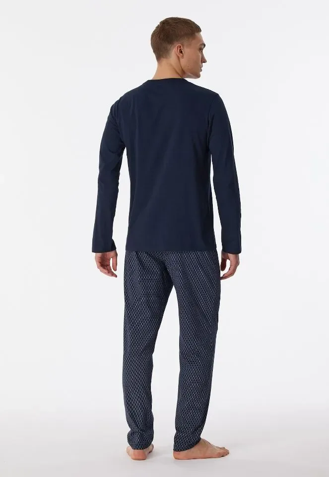 Schiesser – Casual Essentials - Pyjama – 180249 – Night Blue
