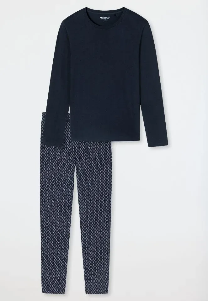 Schiesser – Casual Essentials - Pyjama – 180249 – Night Blue