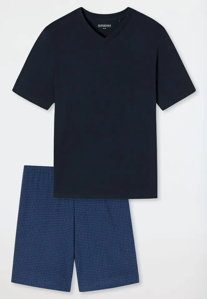 Schiesser – Comfort Essentials - Pyjama – 180250 – Night Blue