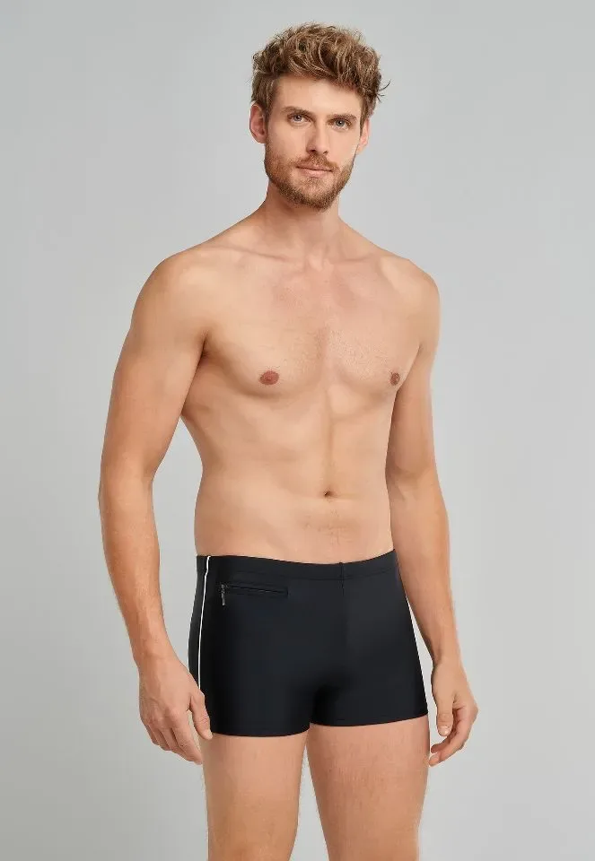 Schiesser – Nautical Casual  – Zwemshort – 172773 - Black