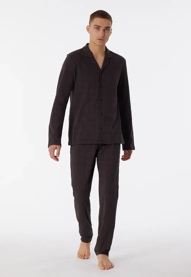Schiesser – Fine Interlock - Pyjama – 180272 – Antraciet