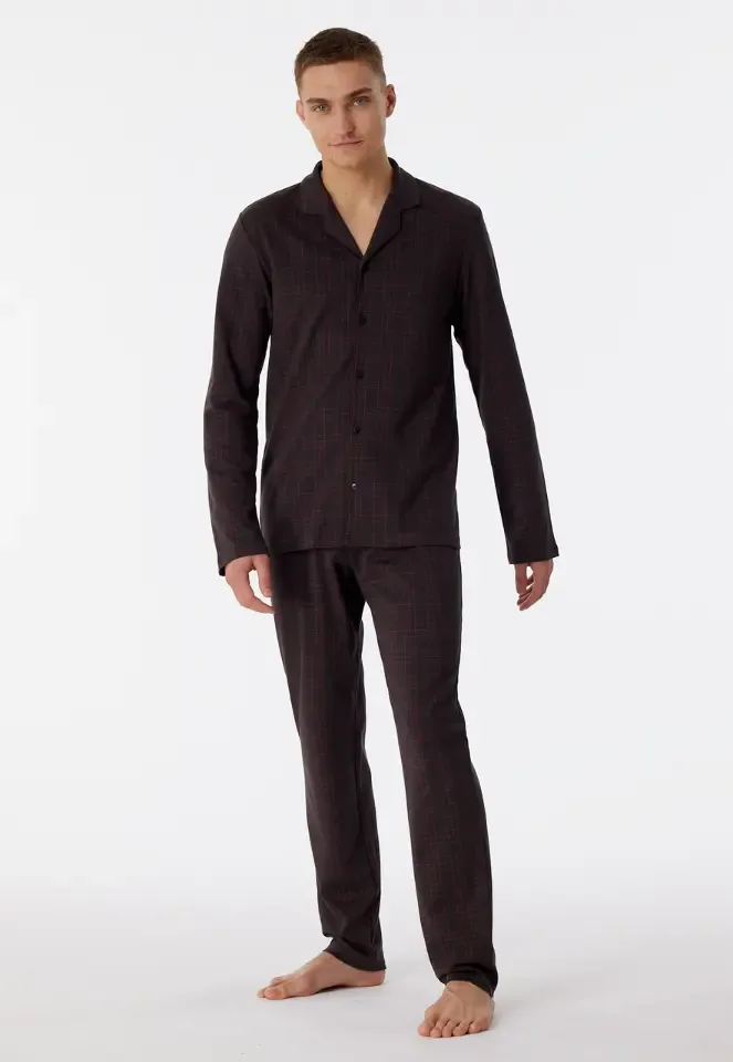 Schiesser – Fine Interlock - Pyjama – 180272 – Antraciet