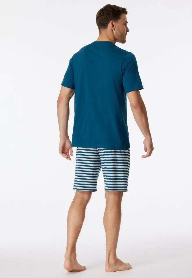 Schiesser – Casual Nightwear – Pyjama – 181164 - Jeansblauw