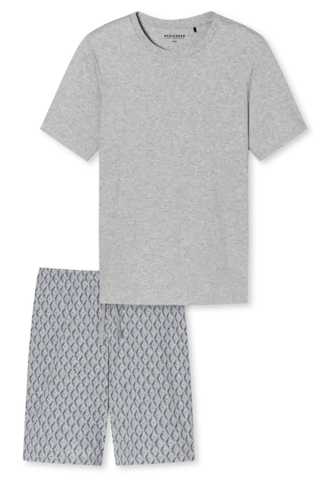 Schiesser – Fine Interlock – Pyjama – 181171 – Grey Melange