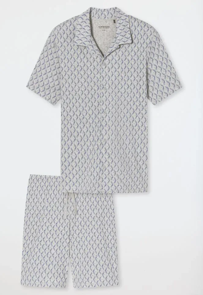 Schiesser – Fine Interlock – Pyjama – 181177 – Grey Melange