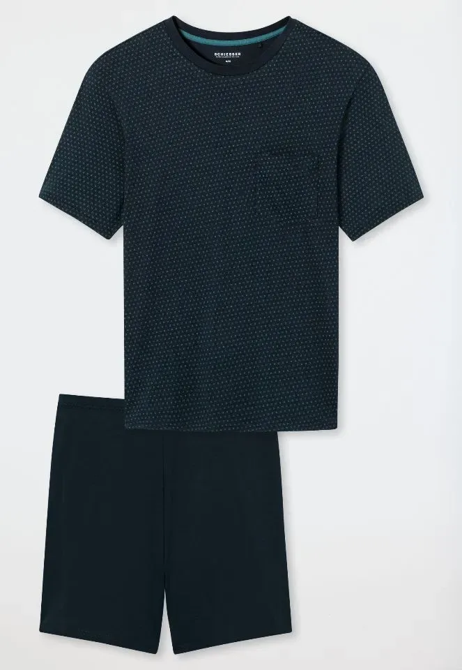 Schiesser - Comfort Essentials – Pyjama – 181155 – Night Blue