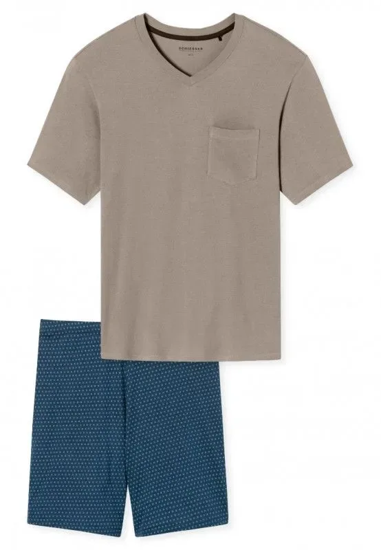 Schiesser - Comfort Essentials – Pyjama – 181153 – Beige Brown