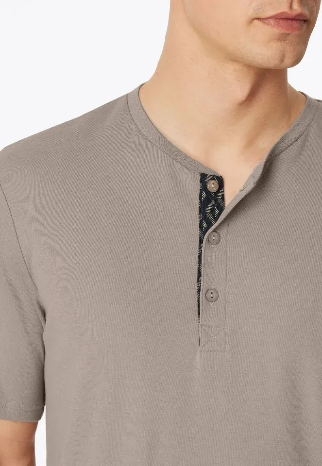 Schiesser – Fine Interlock – Pyjama – 181173 – Beige Brown