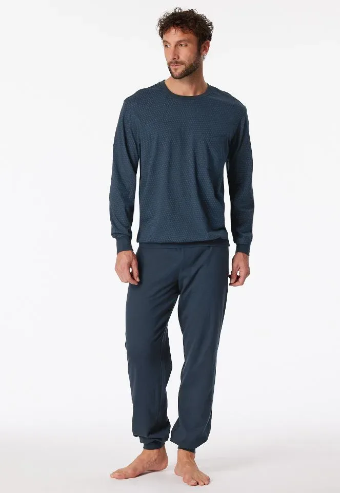 Schiesser – Comfort Essentials – Pyjama – 181156 – Night Blue