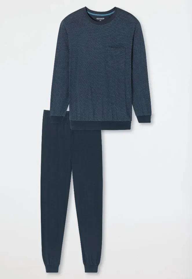 Schiesser – Comfort Essentials – Pyjama – 181156 – Night Blue