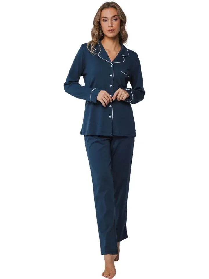 Pastunette – White Board – Pyjama – 25242-308-6 – Dark Blue – Maat