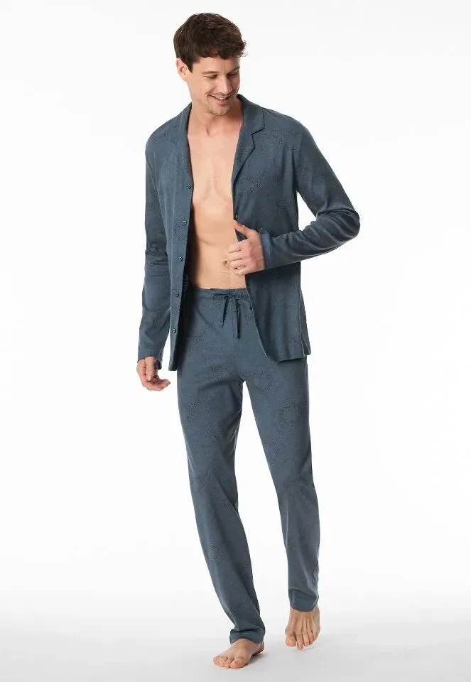 Schiesser – Fine Interlock – Pyjama – 182028 – Jeans Blue