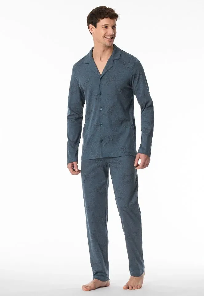 Schiesser – Fine Interlock – Pyjama – 182028 – Jeans Blue