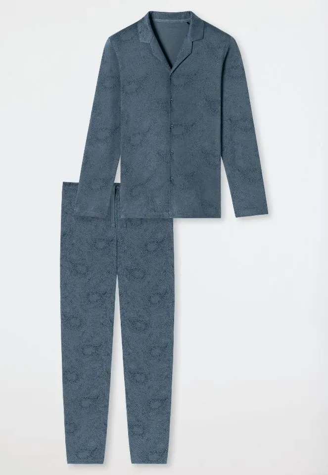 Schiesser – Fine Interlock – Pyjama – 182028 – Jeans Blue