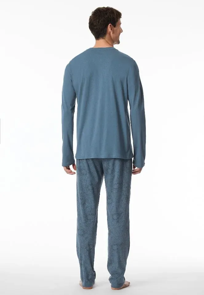 Schiesser – Fine Interlock – Pyjama – 182027 – Jeans Blue