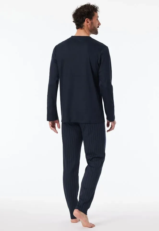 Schiesser – Fine Interlock – Pyjama – 182026 – Night Blue