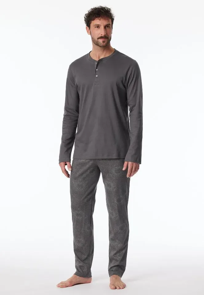Schiesser – Fine Interlock – Pyjama – 182027 – Anthracite