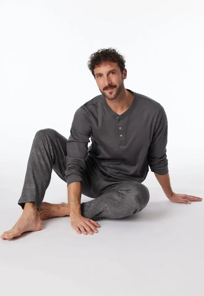 Schiesser – Fine Interlock – Pyjama – 182027 – Anthracite