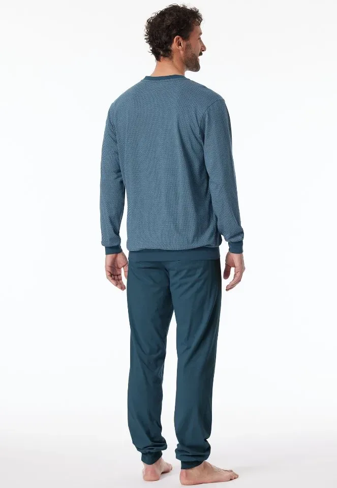 Schiesser – Comfort Essentials – Pyjama – 181156 – Blue Grey